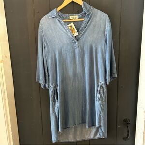 Chambray Blue Denim Dress